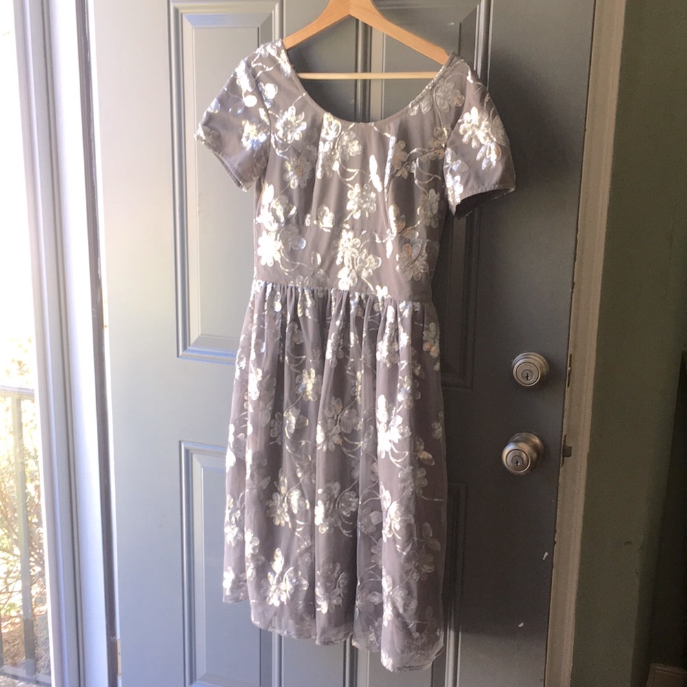 STUNNING silver Eshakti dress
